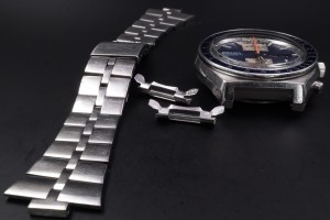 DSC01791 Seiko 6138-0030 "Blue Kakume" Automatic Chronograph — Fully Serviced, Fishbone Bracelet (Z039 Endlinks)