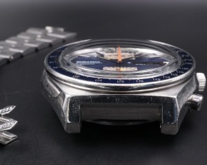 DSC01792 Seiko 6138-0030 "Blue Kakume" Automatic Chronograph — Fully Serviced, Fishbone Bracelet (Z039 Endlinks)