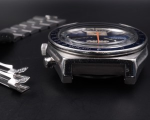 DSC01795 Seiko 6138-0030 "Blue Kakume" Automatic Chronograph — Fully Serviced, Fishbone Bracelet (Z039 Endlinks)
