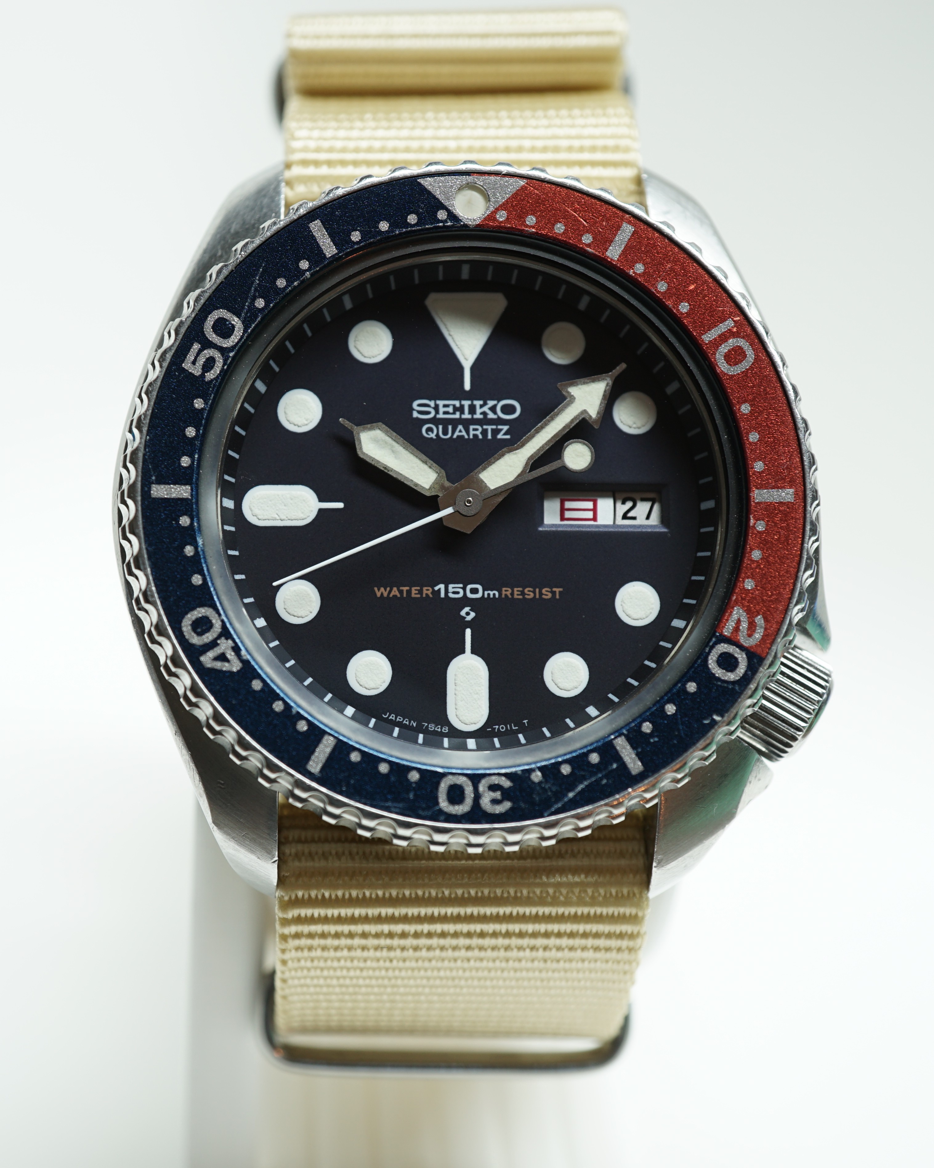 Seiko 7548-700B JDM Quartz Diver, Kanji Day Wheel — Fully Serviced